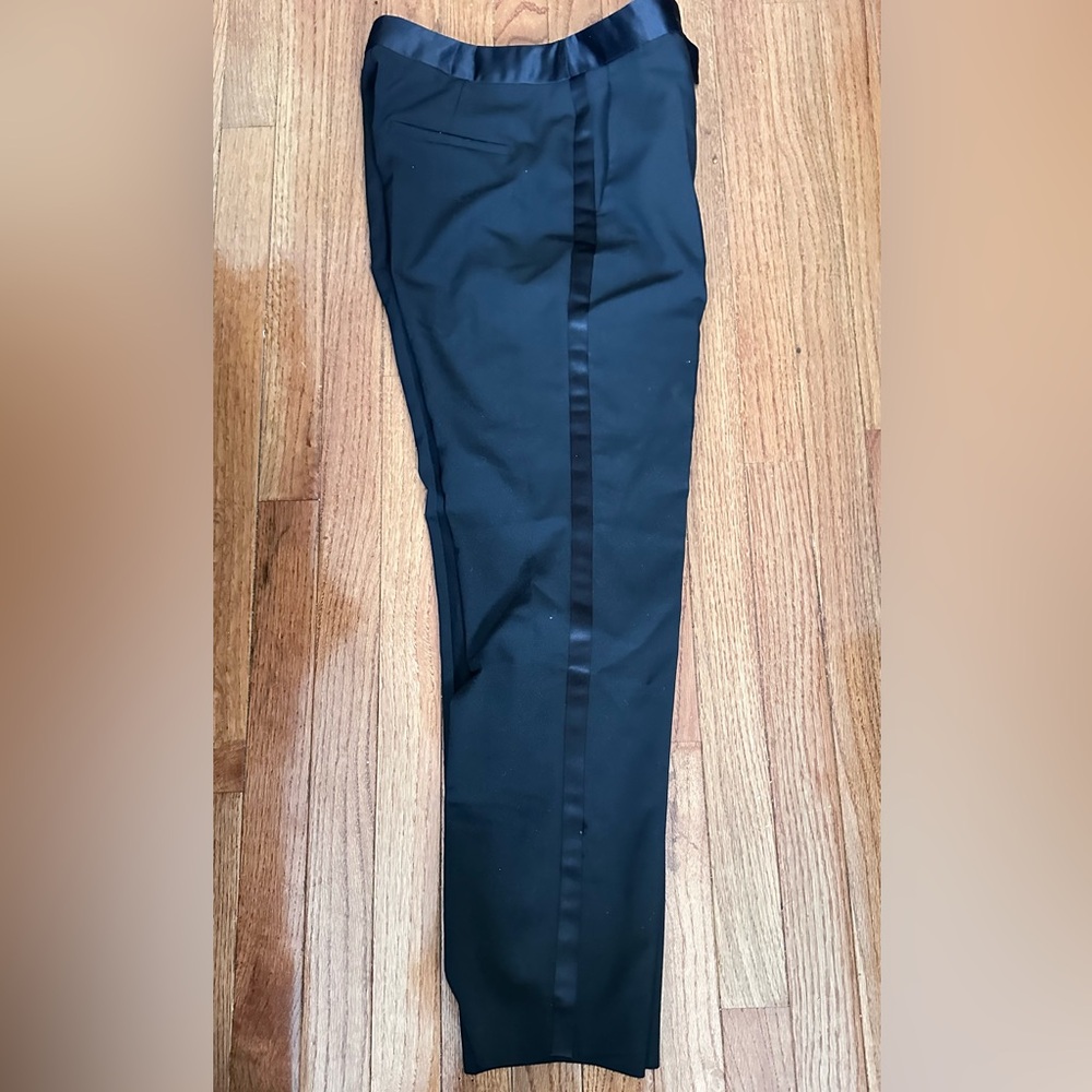 Zara Black Tuxedo-Stripe Women's Trousers